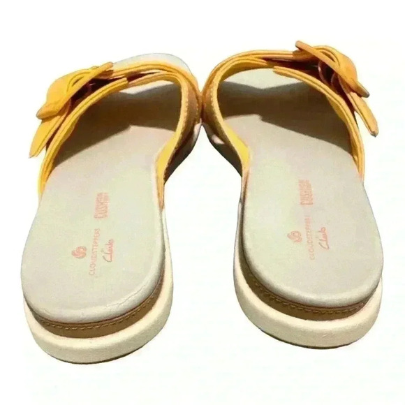 Clarks Women's Yellow Eliza April Sandals, Size 7.5 - Picture 3 of 6